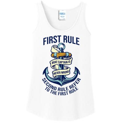 Boat Captain Sailor Seaman Seafarer Maritime Anchor Ladies Essential Tank