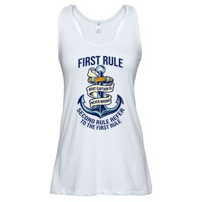 Boat Captain Sailor Seaman Seafarer Maritime Anchor Ladies Essential Flowy Tank