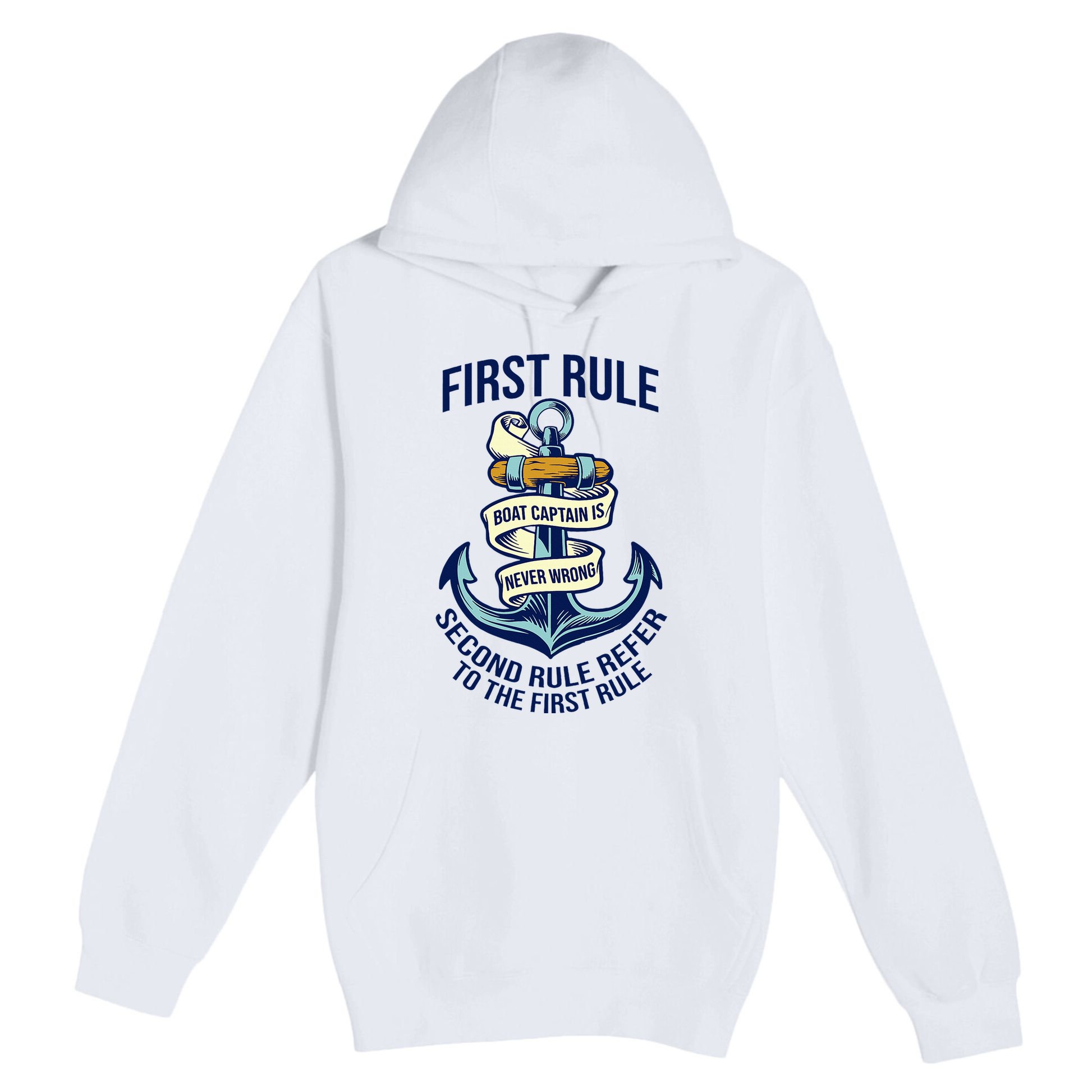 Boat Captain Sailor Seaman Seafarer Maritime Anchor Premium Pullover Hoodie