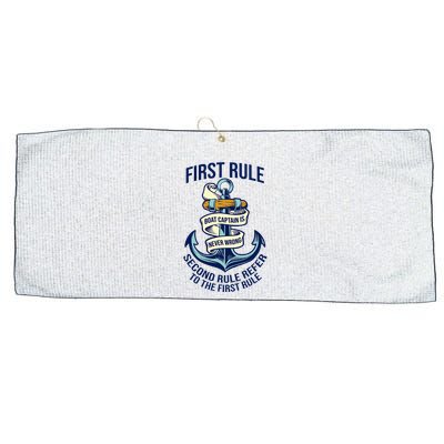 Boat Captain Sailor Seaman Seafarer Maritime Anchor Large Microfiber Waffle Golf Towel
