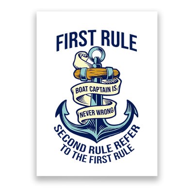 Boat Captain Sailor Seaman Seafarer Maritime Anchor Poster