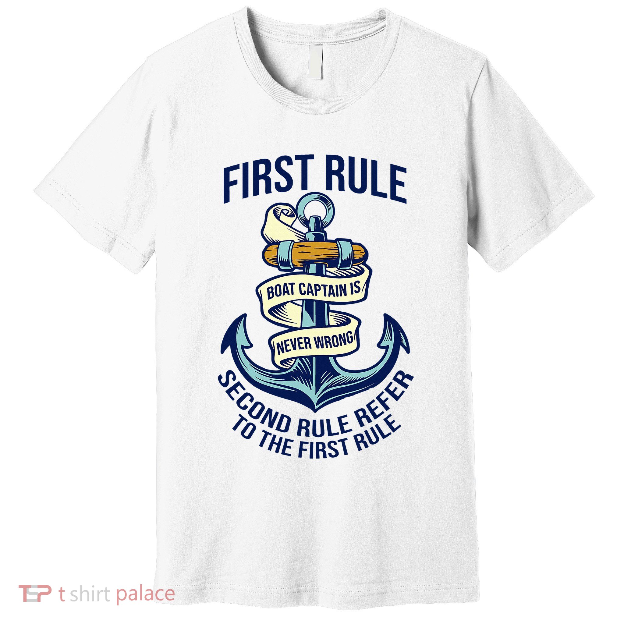 Boat Captain Sailor Seaman Seafarer Maritime Anchor Premium T-Shirt