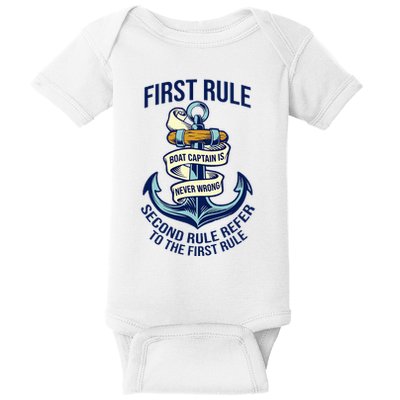 Boat Captain Sailor Seaman Seafarer Maritime Anchor Baby Bodysuit