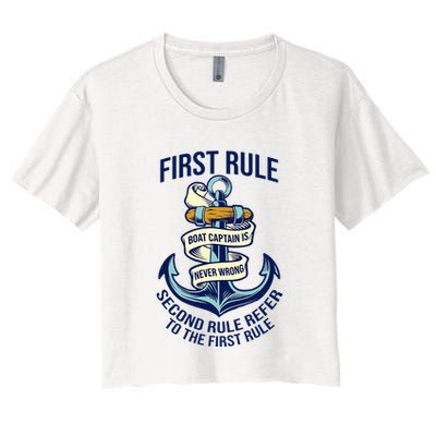 Boat Captain Sailor Seaman Seafarer Maritime Anchor Crop Top