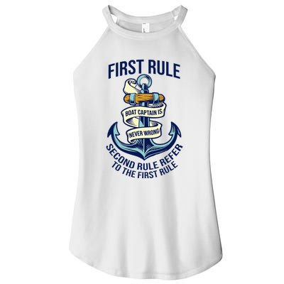 Boat Captain Sailor Seaman Seafarer Maritime Anchor Women’s Perfect Tri Rocker Tank