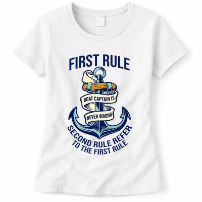 Boat Captain Sailor Seaman Seafarer Maritime Anchor Womens T-Shirt