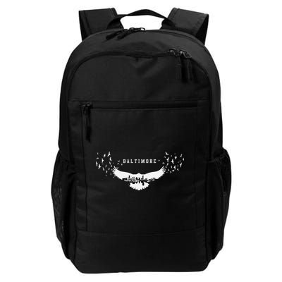 Baltimore City Skyline Inside Raven Silhouette Backpack