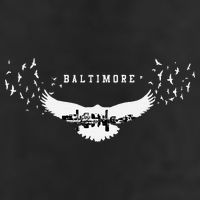 Baltimore City Skyline Inside Raven Silhouette Adult Drive Performance Visor