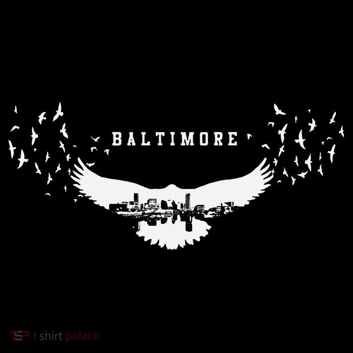 Baltimore City Skyline Inside Raven Silhouette Tank Top