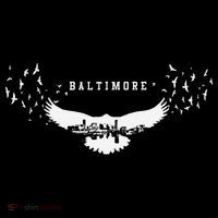 Baltimore City Skyline Inside Raven Silhouette Short Acrylic Beanie