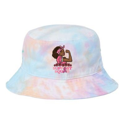 Breast Cancer Strong Black Woman Support Squad Women Girl Tie Dye Newport Bucket Hat