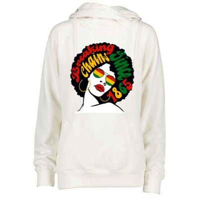 Breaking Chains Since 1865 Juneteenth Black American Freedom Gift Womens Funnel Neck Pullover Hood