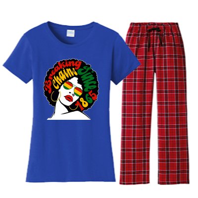 Breaking Chains Since 1865 Juneteenth Black American Freedom Gift Women's Flannel Pajama Set