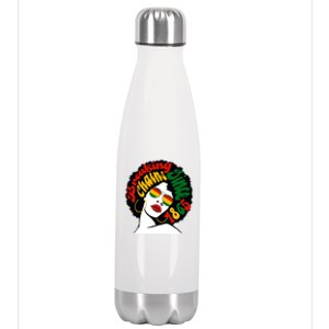 Breaking Chains Since 1865 Juneteenth Black American Freedom Gift Stainless Steel Insulated Water Bottle