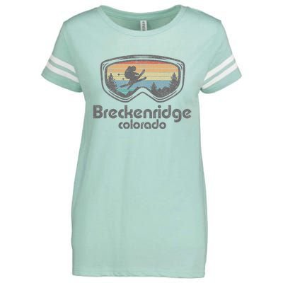 Breckenridge Colorado Ski Mountain Skiing Enza Ladies Jersey Football T-Shirt