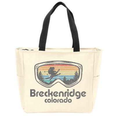 Breckenridge Colorado Ski Mountain Skiing Zip Tote Bag