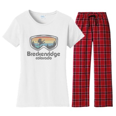 Breckenridge Colorado Ski Mountain Skiing Women's Flannel Pajama Set