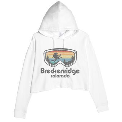 Breckenridge Colorado Ski Mountain Skiing Crop Fleece Hoodie