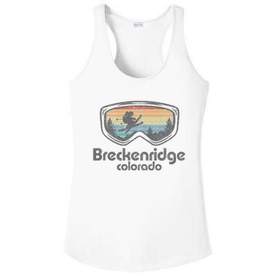 Breckenridge Colorado Ski Mountain Skiing Ladies PosiCharge Competitor Racerback Tank