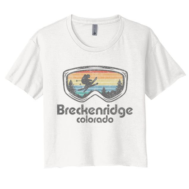 Breckenridge Colorado Ski Mountain Skiing Crop Top