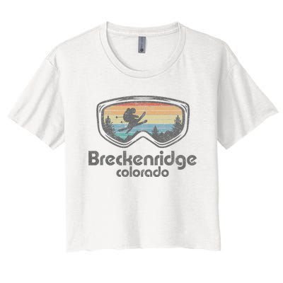 Breckenridge Colorado Ski Mountain Skiing Women's Crop Top Tee