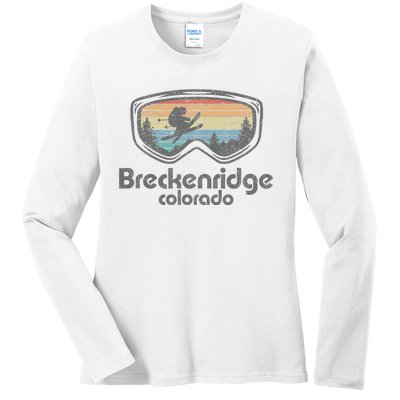 Breckenridge Colorado Ski Mountain Skiing Ladies Long Sleeve Shirt