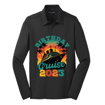 Birthday Cruise Squad Party Family Matching Cruise Ship Gift Silk Touch Performance Long Sleeve Polo