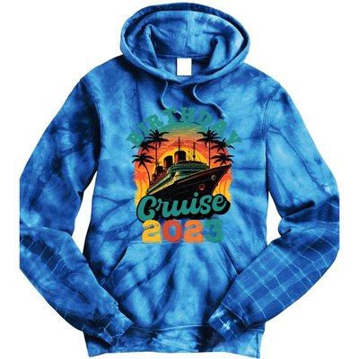 Birthday Cruise Squad Party Family Matching Cruise Ship Gift Tie Dye Hoodie