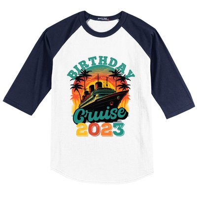 Birthday Cruise Squad Party Family Matching Cruise Ship Gift Baseball Sleeve Shirt