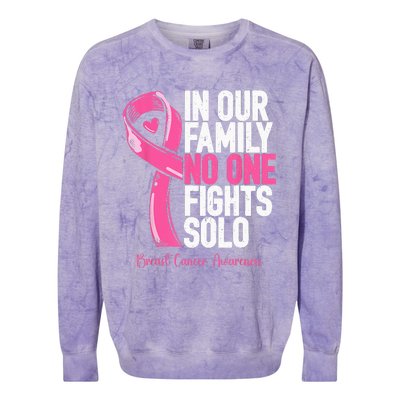 Breast Cancer Support Pink Family Breast Cancer Awareness Colorblast Crewneck Sweatshirt