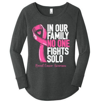 Breast Cancer Support Pink Family Breast Cancer Awareness Women's Perfect Tri Tunic Long Sleeve Shirt