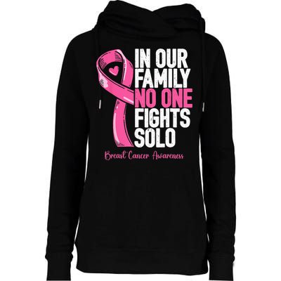 Breast Cancer Support Pink Family Breast Cancer Awareness Womens Funnel Neck Pullover Hood