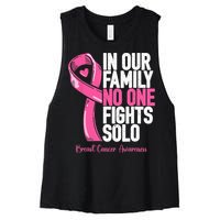 Breast Cancer Support Pink Family Breast Cancer Awareness Women's Racerback Cropped Tank