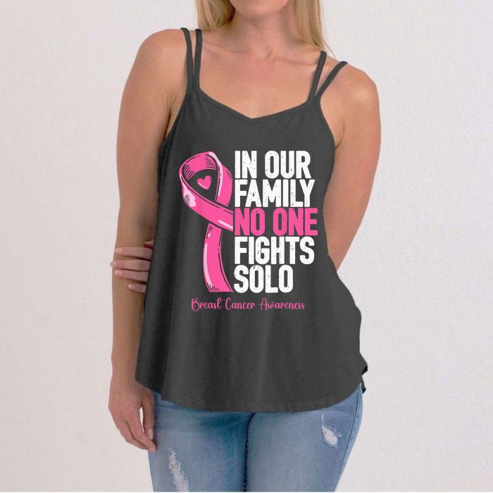 Breast Cancer Support Pink Family Breast Cancer Awareness Women's Strappy Tank