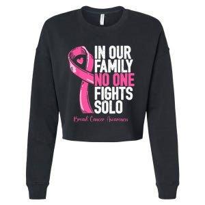 Breast Cancer Support Pink Family Breast Cancer Awareness Cropped Pullover Crew