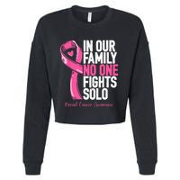 Breast Cancer Support Pink Family Breast Cancer Awareness Cropped Pullover Crew