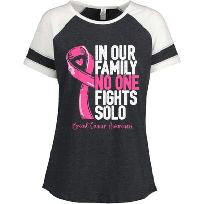 Breast Cancer Support Pink Family Breast Cancer Awareness Enza Ladies Jersey Colorblock Tee