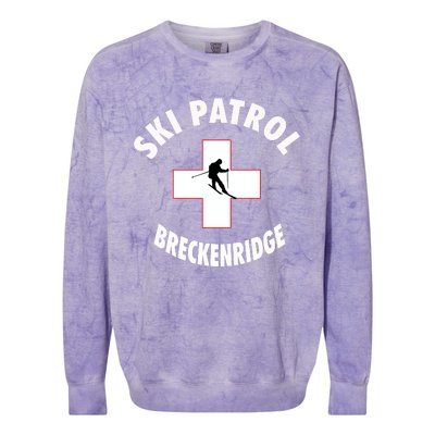 Breckenridge Colorado Ski Patrol Gift Colorblast Crewneck Sweatshirt