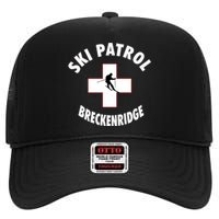 Breckenridge Colorado Ski Patrol Gift High Crown Mesh Back Trucker Hat