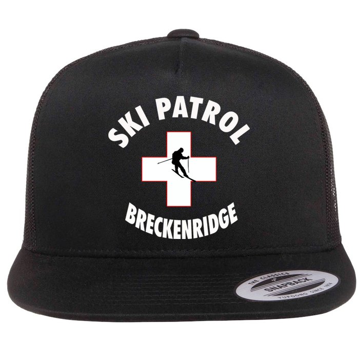 Breckenridge Colorado Ski Patrol Gift Flat Bill Trucker Hat