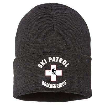 Breckenridge Colorado Ski Patrol Gift Sustainable Knit Beanie