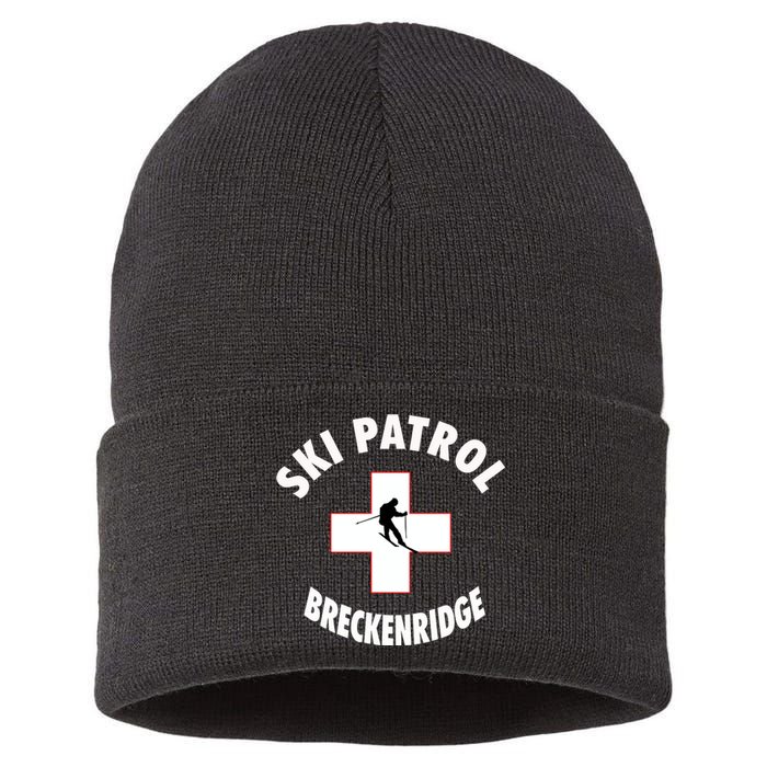 Breckenridge Colorado Ski Patrol Gift Sustainable Knit Beanie