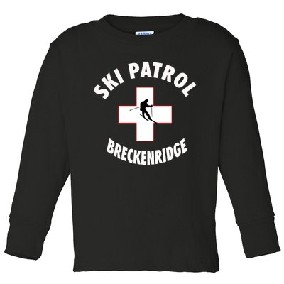 Breckenridge Colorado Ski Patrol Gift Toddler Long Sleeve Shirt