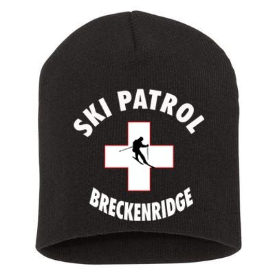 Breckenridge Colorado Ski Patrol Gift Short Acrylic Beanie