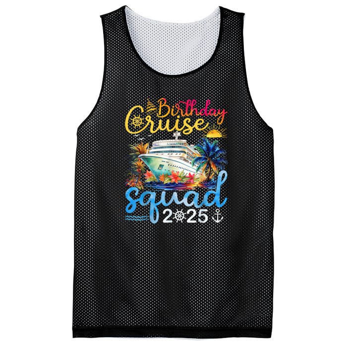 Birthday Cruise Squad 2025 Family Cruise Vacation Birthday Mesh Reversible Basketball Jersey Tank