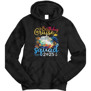 Birthday Cruise Squad 2025 Family Cruise Vacation Birthday Tie Dye Hoodie