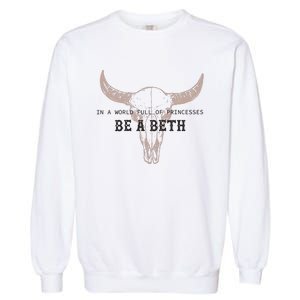 Boho Cow Skull Howdy Wild West Garment-Dyed Sweatshirt