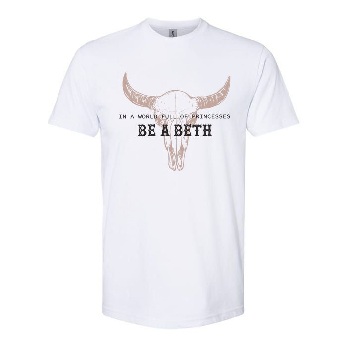 Boho Cow Skull Howdy Wild West Softstyle CVC T-Shirt