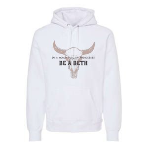 Boho Cow Skull Howdy Wild West Premium Hoodie