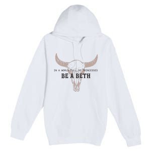 Boho Cow Skull Howdy Wild West Premium Pullover Hoodie